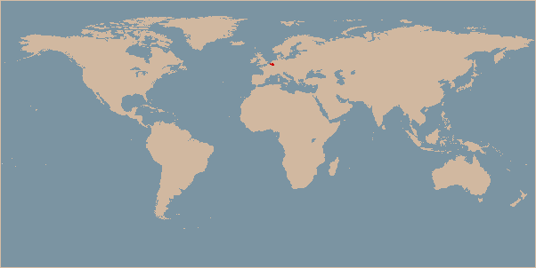 Belgium on the world map