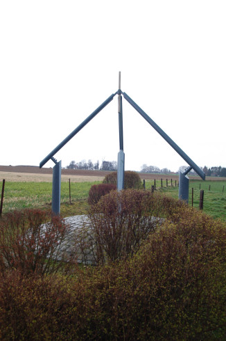 Sculpture at the Geographic Center of Belgium